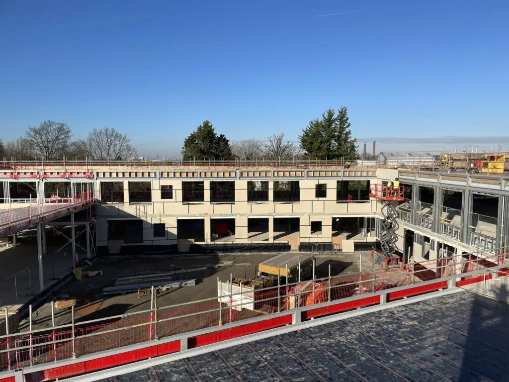 Construction progress at Carew Academy